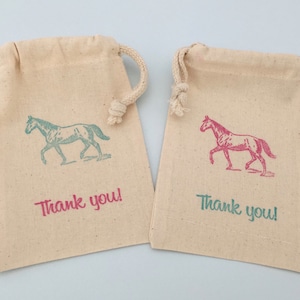 Horse Party Favor Bags with Pretty Horse design; Equestrian Party Favor Bag