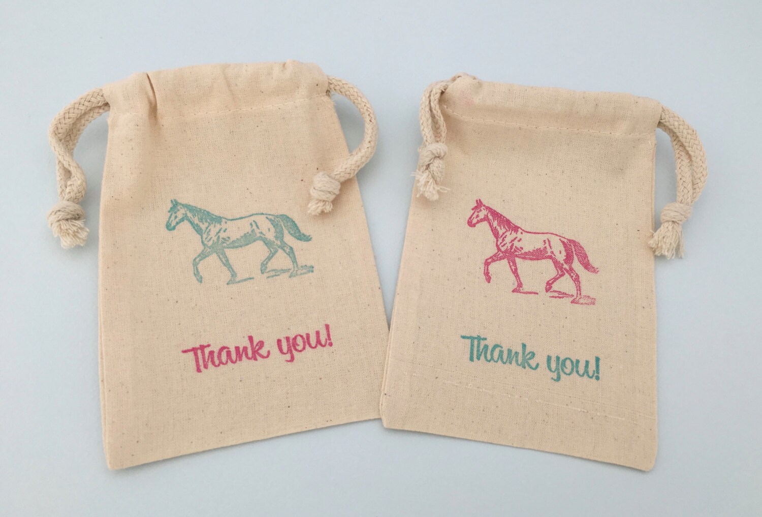 Horse Party Favor Bags With Pretty Horse Design Equestrian Etsy