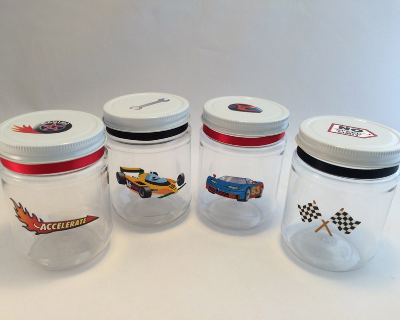 Race Car Party Drink Cup or Treat Jar Racing Car Plastic Etsy