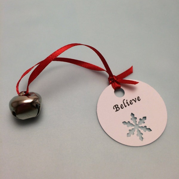 Polar Express Party Favor: Polar Express Bell with Believe Tag, Class Christmas Favor, School Favor