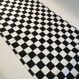 Checkered Table Runner: Black and White Party Decor
