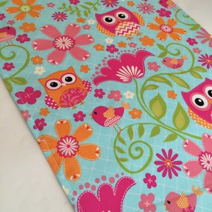 Owl Party Table Runner:  Accent Table Mat or Runner Ideal for Owl Party, Woodland Party, Forest Party or Owl Theme Table