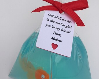 Fish in a Bag Soap: Strawberry Scented Valentine's Class Favor