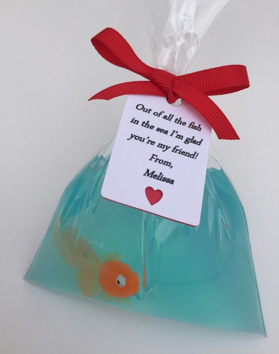 Valentine's Class Favor: Fish In A Bag Soaps - Valentine's Classroom Gifts,  Valentines Class Favor