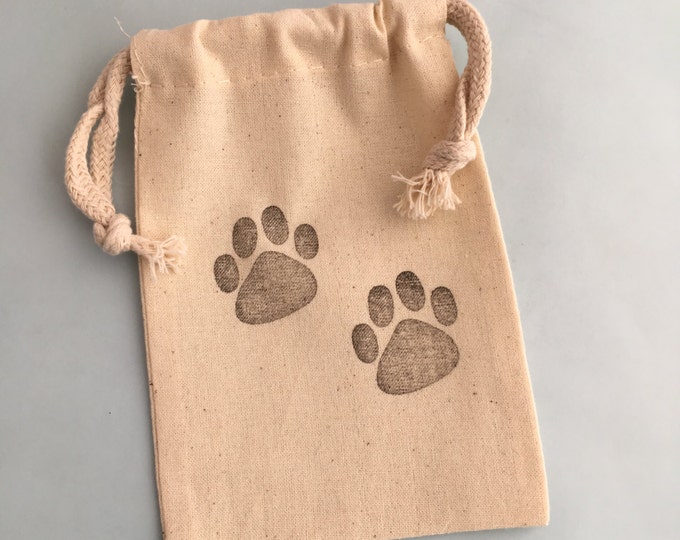 Dog Favor Bags Cute Doggy Party Bag Reusable Muslin Etsy