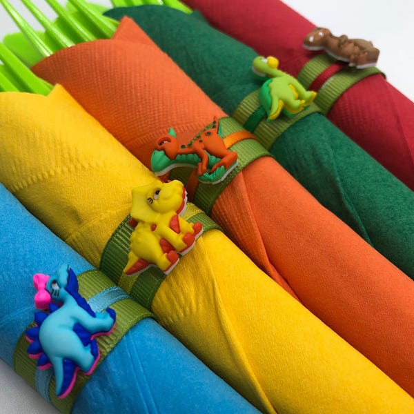 Dinosaur Flatware, Dinosaur Party Cutlery and Napkin Set, Dinosaur Theme Party Tableware, Dinosaur Party Supplies