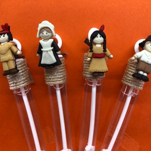 Thanksgiving Favor: Thanksgiving Kids Favor, Thanksgiving Party Favor, Thanksgiving Table Favor, Pilgrim and Indian Favor
