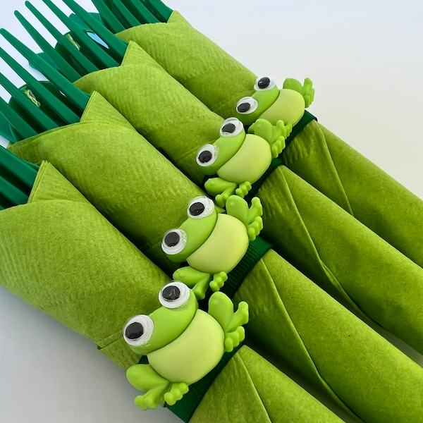 Frog Flatware - Frog Party Silverware, Frog Party Supplies, Frog Party Tableware