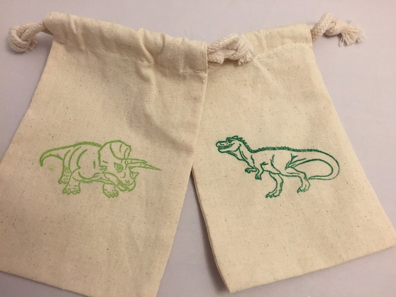 Dinosaur Party Favor: Dinosaur Party Bag filled with Play Doh and Dinosaur Cutter, Tattoos and Dino Toys image 3