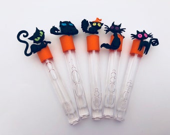 Halloween Cat Bubble Favors: Kids Party Treat