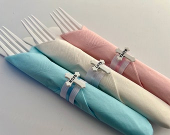 Holy Cross Charm Flatware Set: Baptism, Christening, Wedding