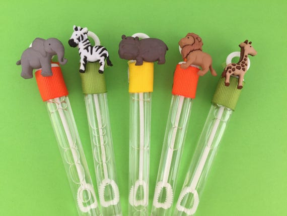 Safari Favor: Safari Party Filled With Play Doh and Elephant Cutter, Safari  Theme Bubble Wand, Toy Animal and Tattoo 