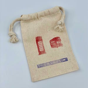 London Treat Bags: British Design Kordelzug Musselin Favor Bags, England Party Geschenktasche, Royal Wedding Favor Bag