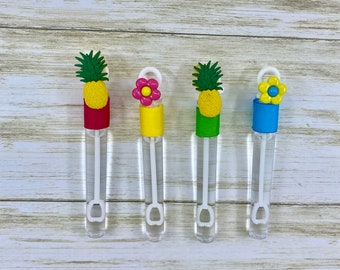 Tropical Pineapple Bubble Party Favors: Hawaiian Luau, Bachelorette