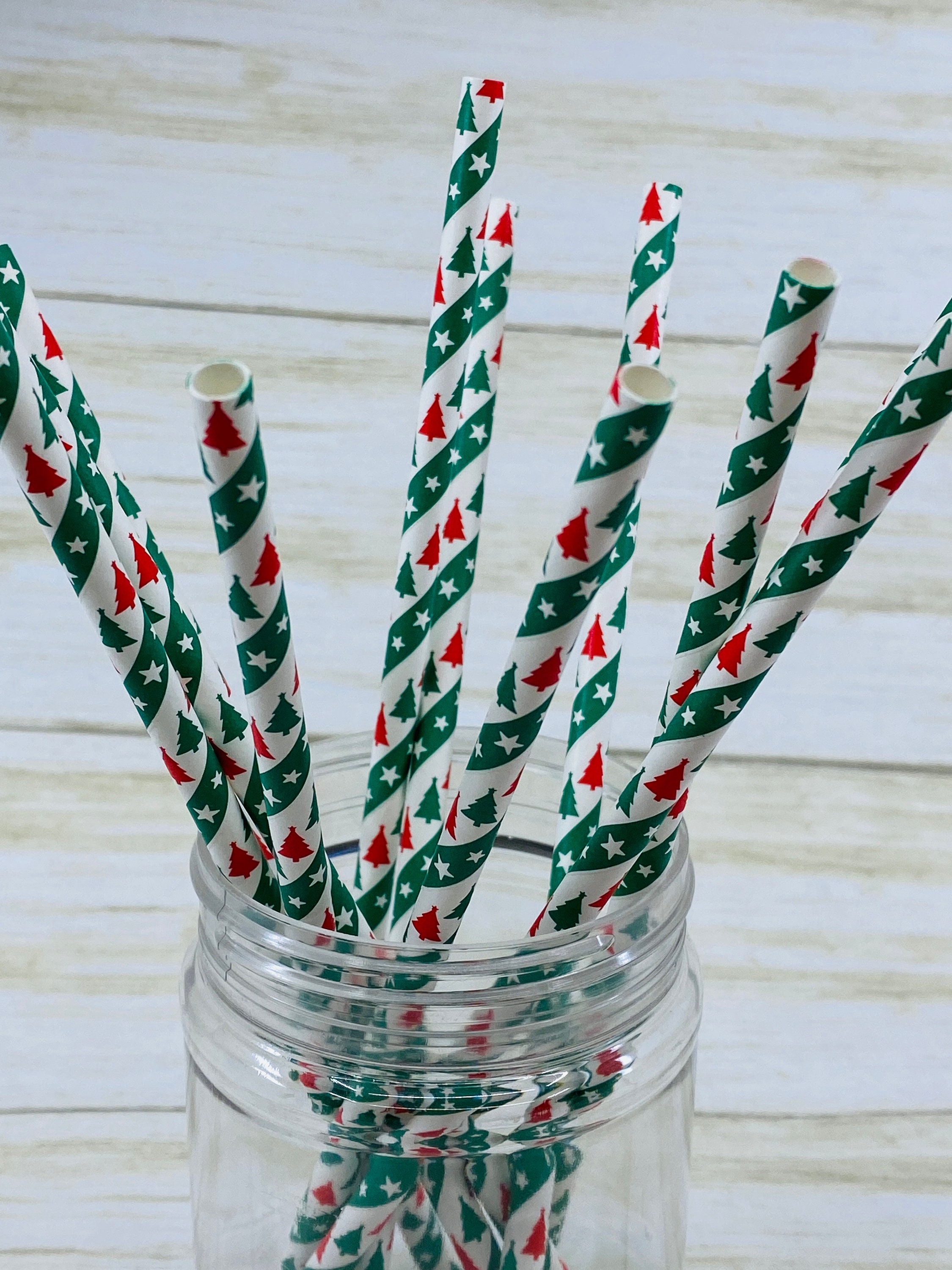 Christmas Straws (25 pack) - Red & Green Holiday Straws, Vintage Party  Supplies, Santa Red & Elf Green Straws, December Christmas Straws