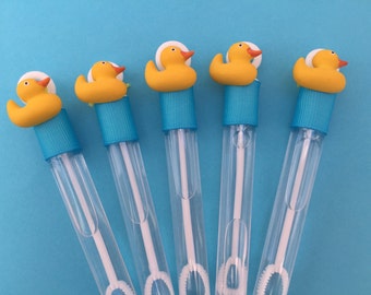 Rubber Duck Bubble Wand Favors: Baby Shower Party Supplies