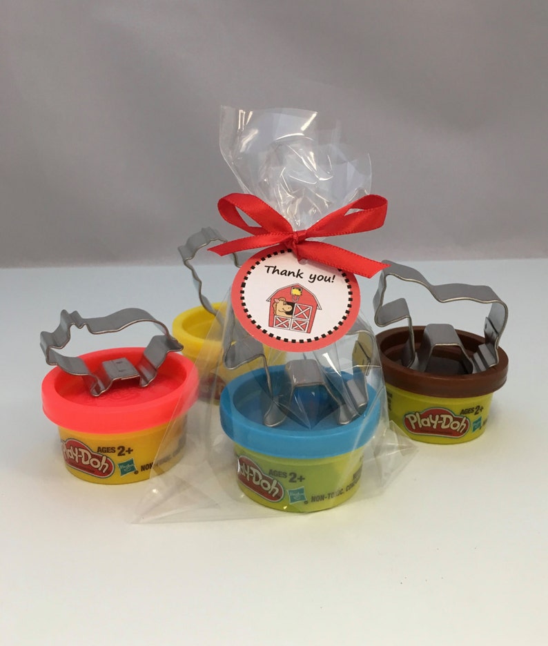 Barnyard Party Favor: Farm Party Favor, Playdoh and Animal Shape Cutters image 1