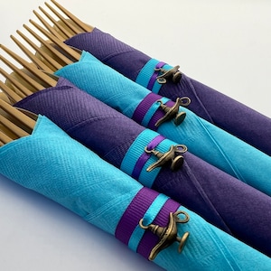 Magic Lamp Flatware, Aladdin Inspired Tableware, Aladdin Inspired Silverware, Aladdin Theme Party Supplies.
