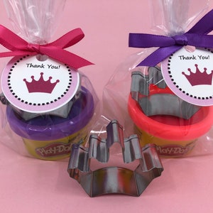 Princess Party Favor: Princess Theme Favor, Playdoh and Crown Cutter Favor, Princess Favor, 1st Birthday Favor