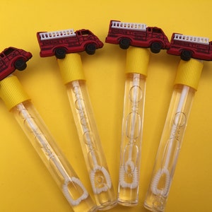 Firetruck Bubble Favor - Firetruck Party Favor, Red Firetruck Party Supplies, Fireman Party, Firefighter Party Supplies