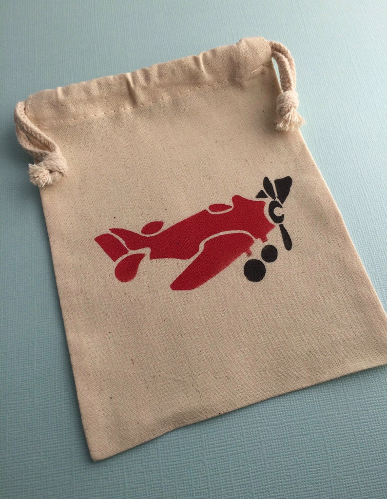 Airplane Party Favor Bags With Blue Plane and Red Plane Etsy