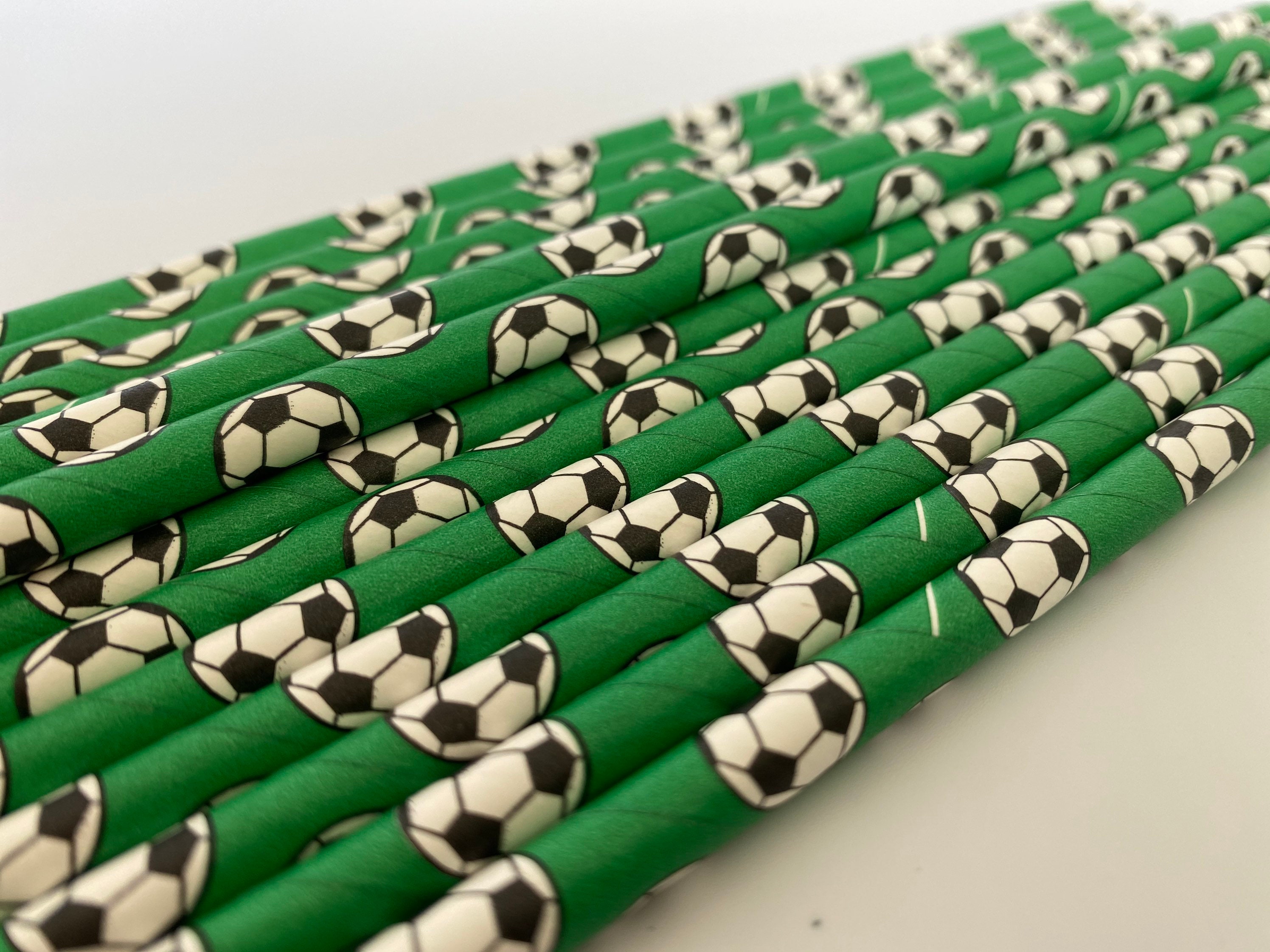 Soccer Party Supplies Soccer Theme Straws Soccer Supplies Etsy