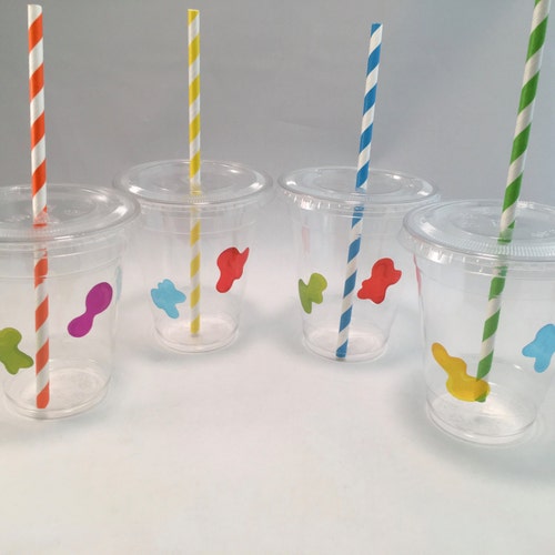 Barnyard Party Cups With Lids and Straws Plastic Barnyard Etsy