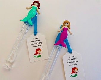 Mermaid Valentine Bubbles: Classroom Favor