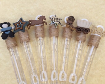 Western Party Favor: Cowboy Party Favor, Western Theme Party Bubbles, Cowboy Theme Party Bubbles