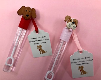 Dog Valentine Bubbles: Classroom Favor