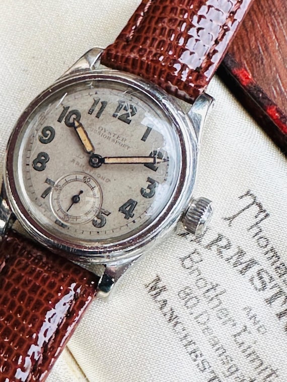Rolex Oyster Junior Sports, 1941. Rare Retailer's Signed Dial With