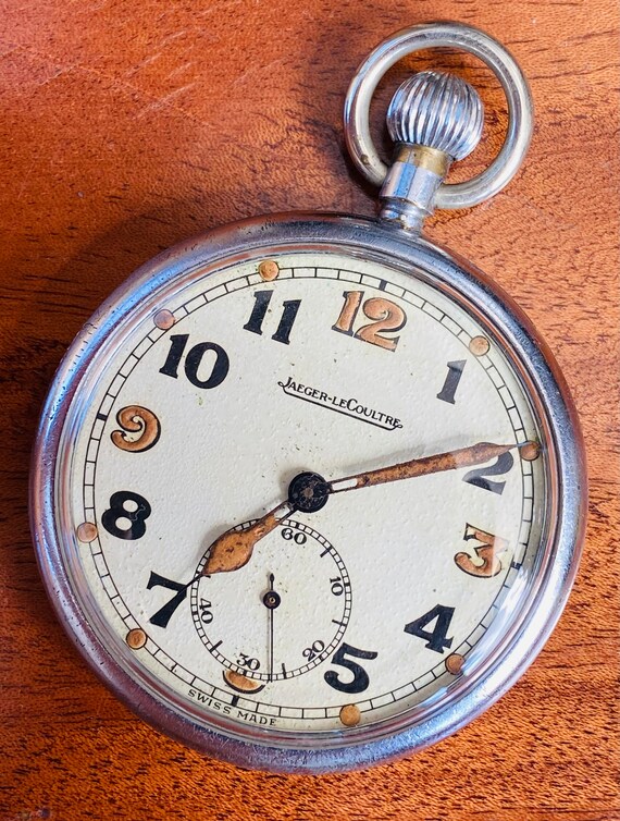 WW2 BRITISH MILITARY Jaeger LeCoultre GSTP Pocket Wat… Gem