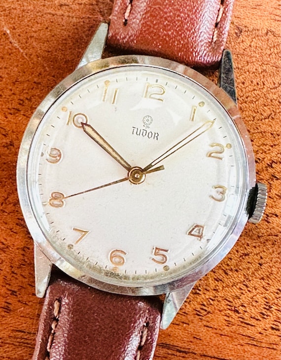 Rolex Tudor Circa 1956 Gents Watch. Steel Rolex Case Serviced Condition Etsy
