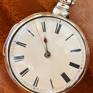 1818 Pair Cased George III Verge Fusee Pocket Watch, Rich Champion Liverpool