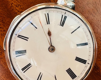 1818 Pair Cased George III Verge Fusee Pocket Watch, Rich Champion Liverpool