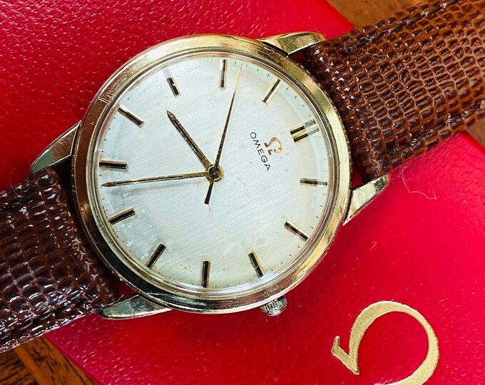 1964 9K GOLD OMEGA 35mm GENTLEMANS. Boxed, Serviced Caliber 600 Etsy