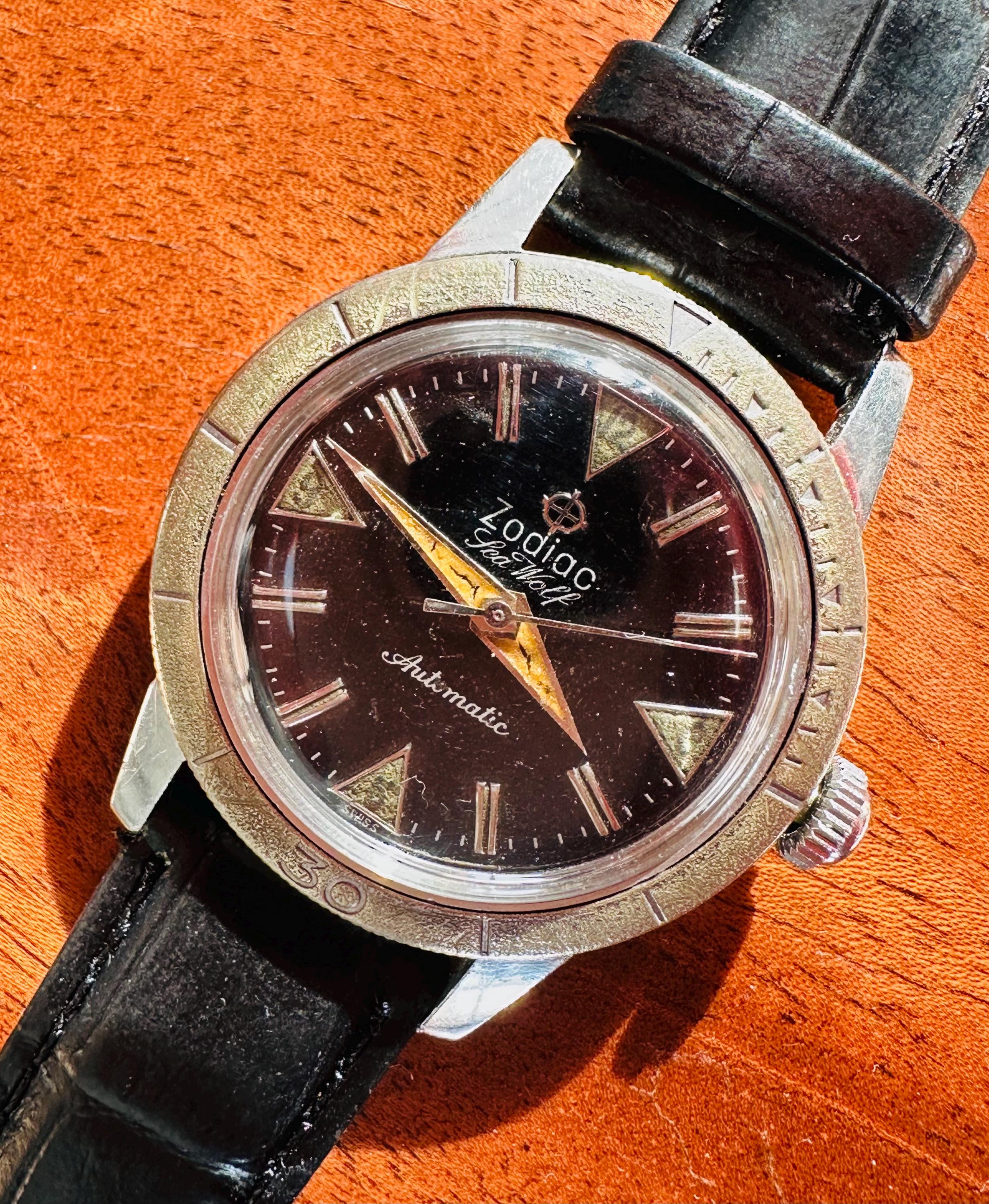 Zodiac Seawolf Vintage Watch 36mm Zodiac SeaWolf Vintage 自動巻き