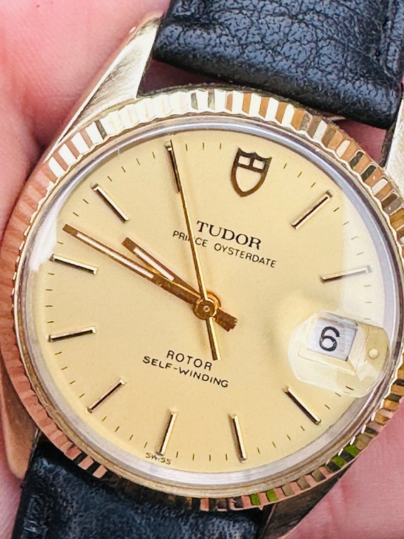 1981 ROLEX TUDOR PRINCE  Oysterdate 18k Gold/Stain