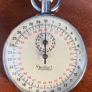 WW2 ERA HANHART STOPWATCH in Good Working Order.