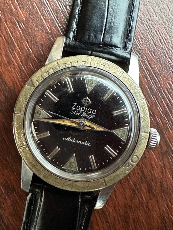 Cadran De Montre Zodiac Seawolf Automatic - Pièce D'occasion Pour Collection Ou Réparation