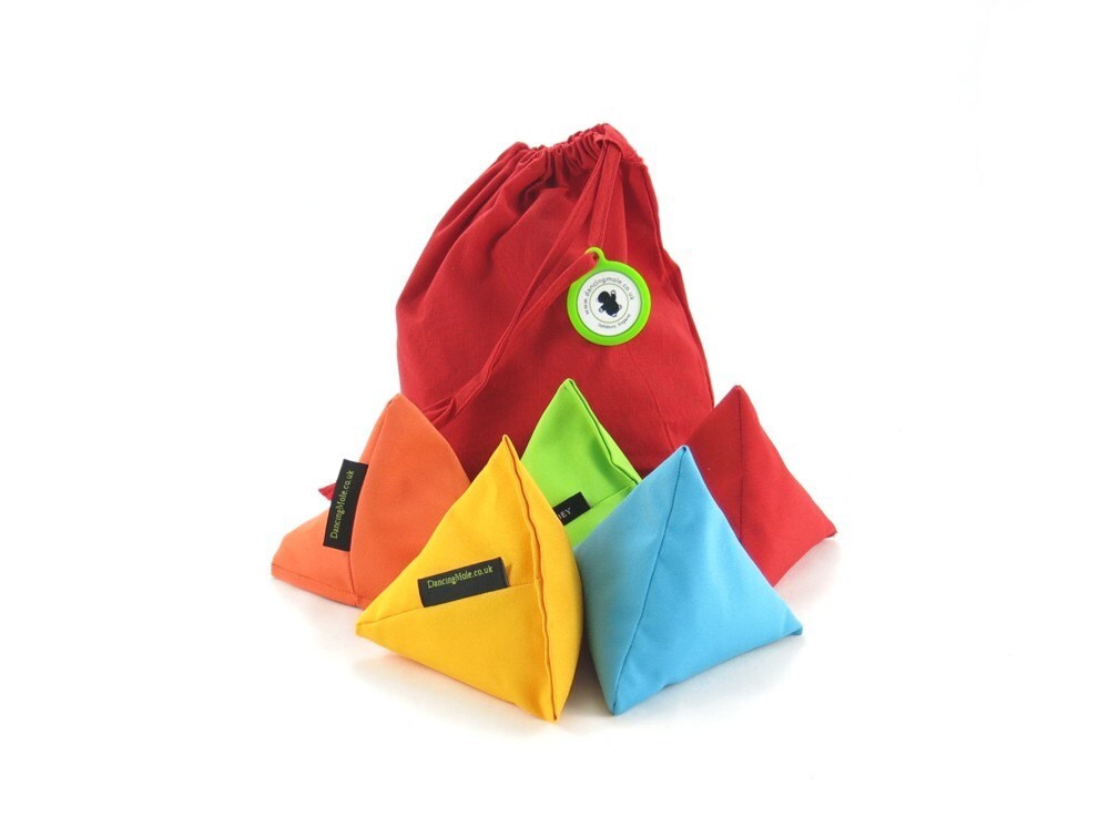 Juggling Bean Bags set of 5 with storage bag Pyramid Etsy