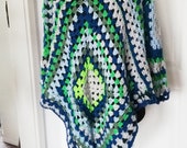 Unique crochet poncho, Boho clothing, oversize hippie sweater