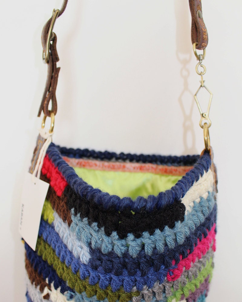 Handmade Boho Multicolor Crochet Tassel Bag-color Combo Blues - Etsy