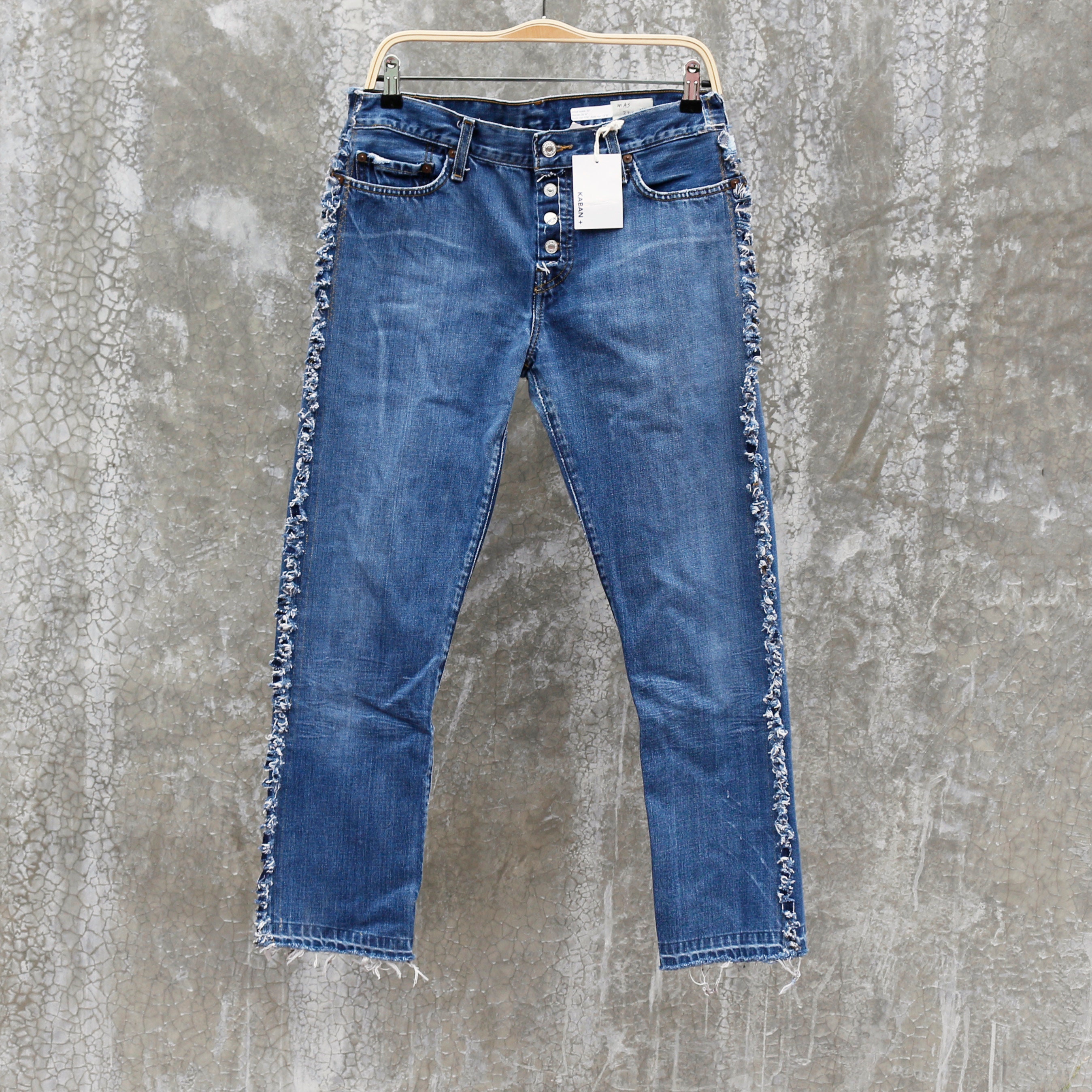 Levi's 501 Reworked Raw Edge Frayed Fringed Jeans waist Etsy