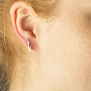 Spike Ear Jacket / Sterling Silver Ear Jackets / Tiny Ear Jackets