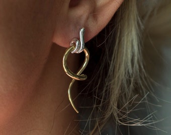 Baby and Mother Snake Earrings