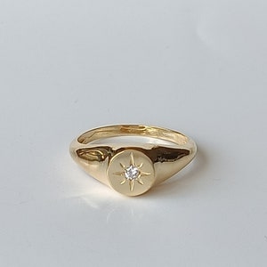 Minimalist North Star Ring / 14K Gold image 2