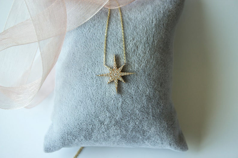 North Star Necklace / Polaris Necklace, Sterling Silver Star Necklace, Gift Ideas / Mom Gift image 3
