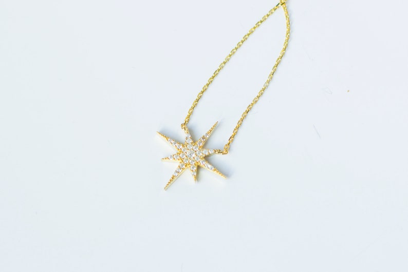 North Star Necklace / Polaris Necklace, Sterling Silver Star Necklace, Gift Ideas / Mom Gift image 5