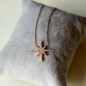 North Star Necklace / Polaris Necklace, Sterling Silver Star Necklace, Gift Ideas / Mom Gift image 4